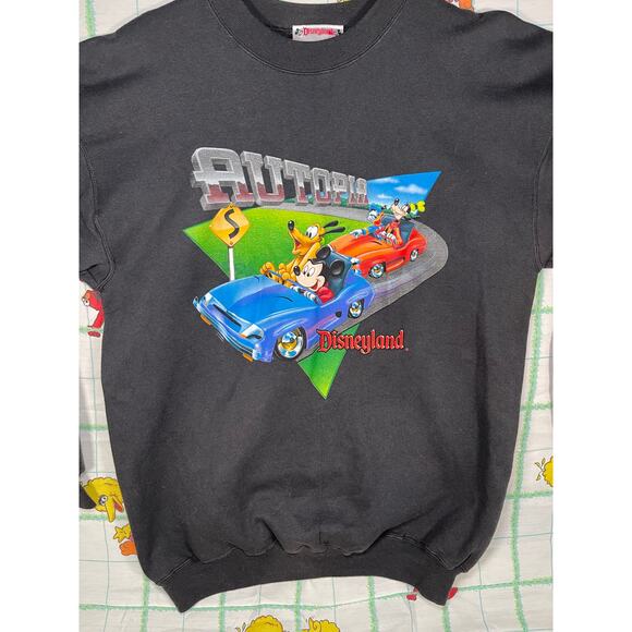 Vintage 90s Disneyland Autopia ride Sweatshirt RARE mens size small - Picture 2 of 4
